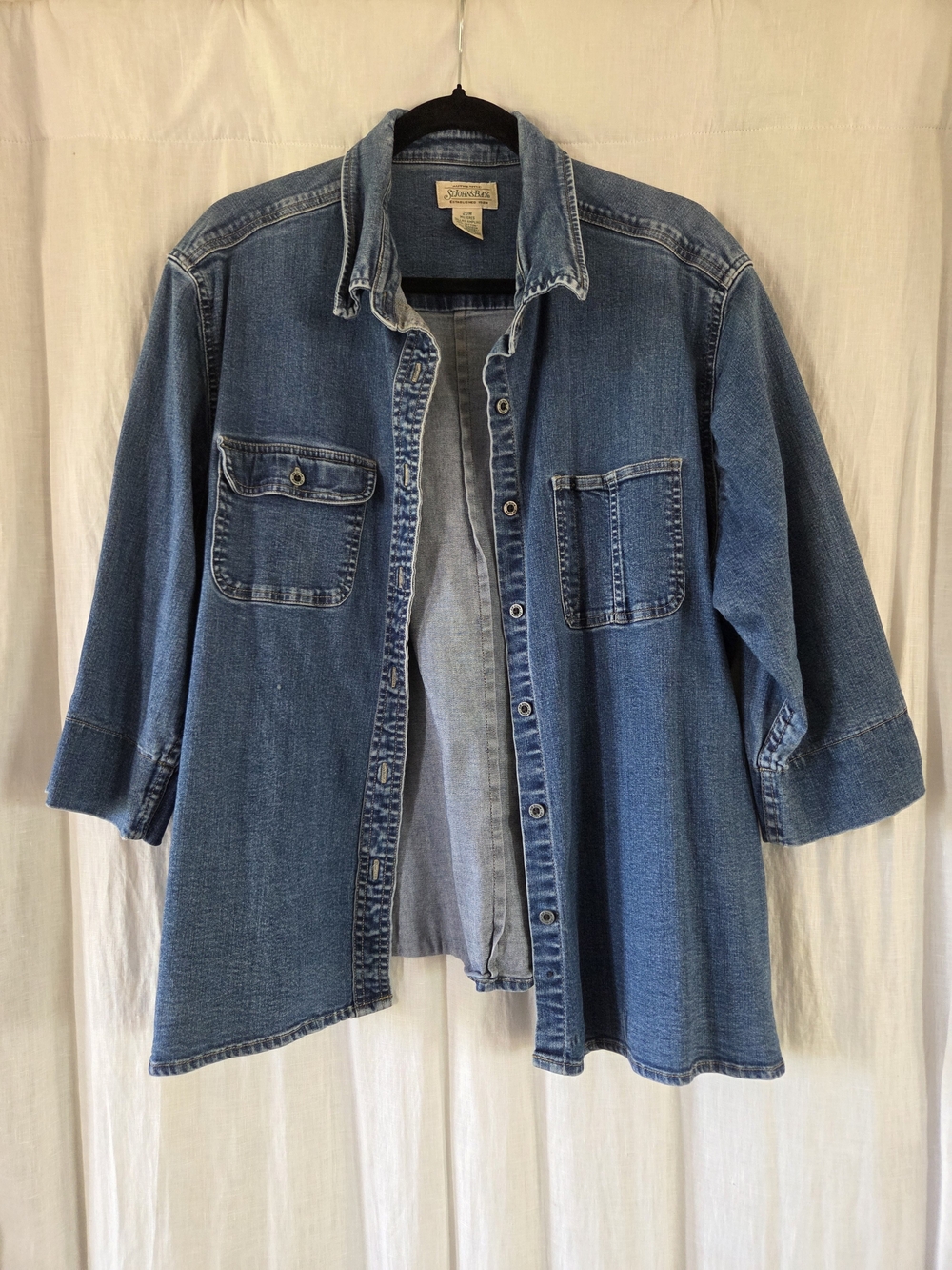 St. John's Bay | Mid-Blue Denim Shirt Jacket